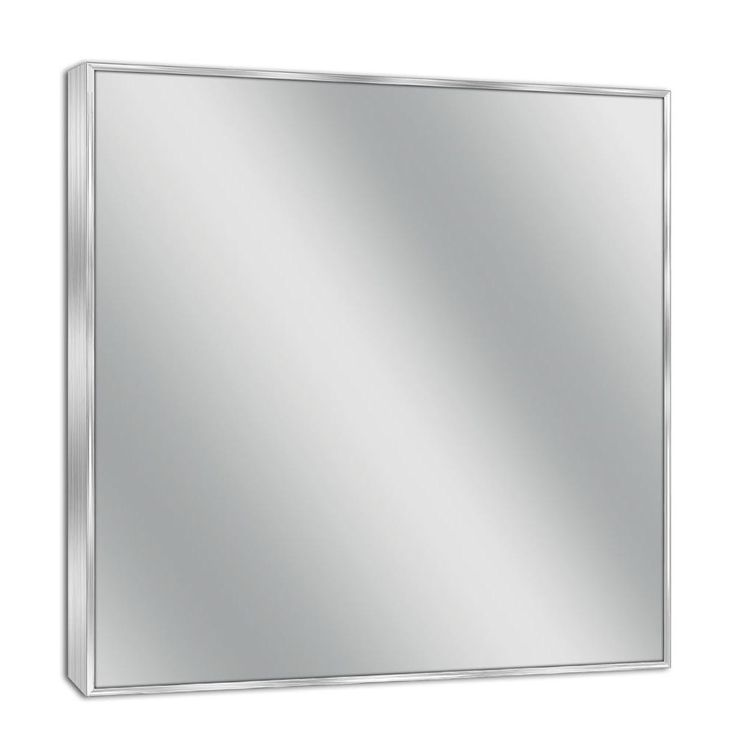30 in. W x 36 in. H Spectrum Metal Framed Wall Mirror in Brush Nickel