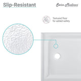 Voltaire 48 in. x 36 in. Single Threshold Acrylic Left Drain Shower Base in White - Super Arbor