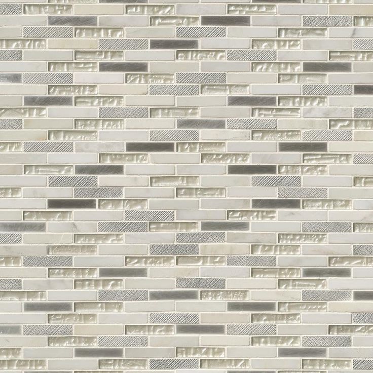 MSI Ocean Crest Brick 12 in. x 12 in. x 8 mm Glass Metal Stone Mesh-Mounted Mosaic Wall Tile (10 sq. ft. / case)