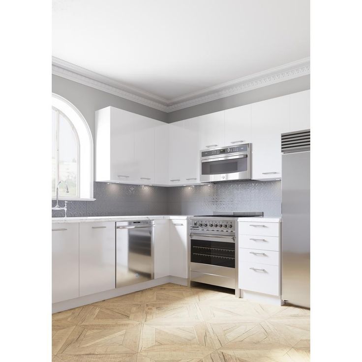 Ready to Assemble 18 in. x 36 in. x 12 in. Wall Cabinet in Glossy White