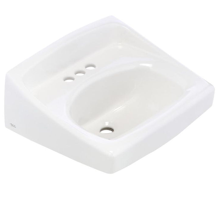 American Standard Lucerne Wall-Mounted Bathroom Sink with 4 in. Centerset Faucet Holes, White