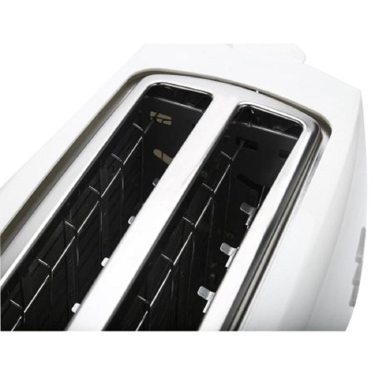 4-Slice White Long Slot Toaster with Cool-Touch Exterior