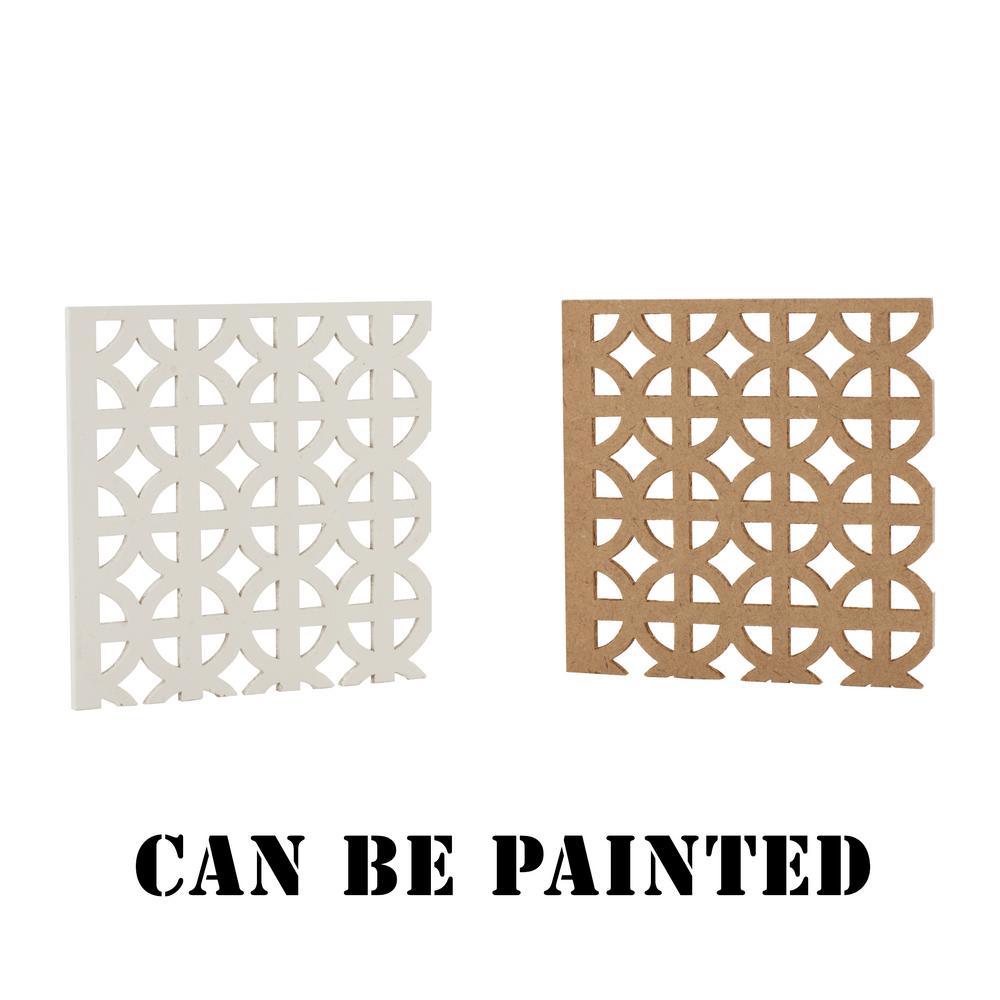 72 in. x 24 in. x 1/8 in. Unfinished Circle Decorative Perforated Paintable MDF Screening Panel Insert - Super Arbor