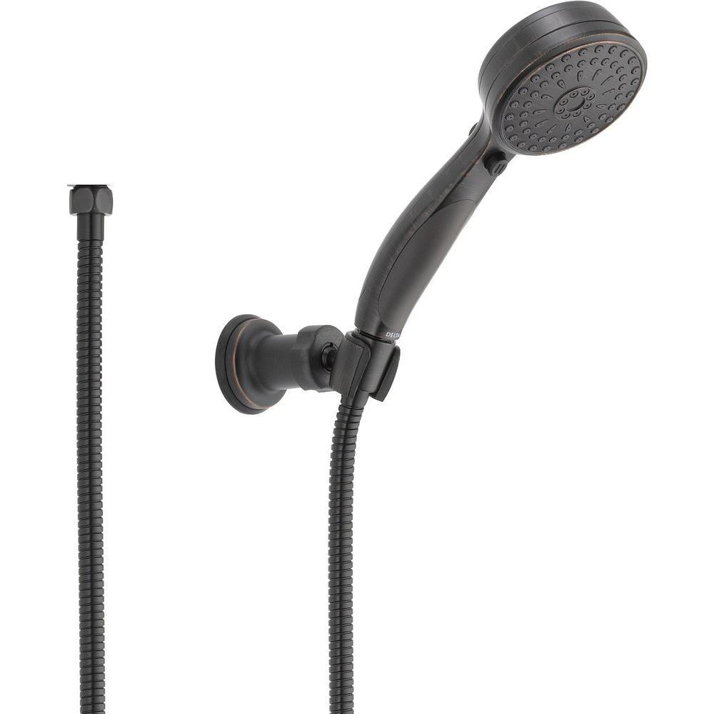 ActivTouch 9-Spray 3.6 in. Single Wall Mount Adjustable Handheld Shower Head in Matte Black - Super Arbor
