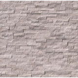 Arctic White 3D Ledger Panel 6 in. x 24 in. Honed Marble Wall Tile (10 cases / 60 sq. ft. / pallet) - Super Arbor