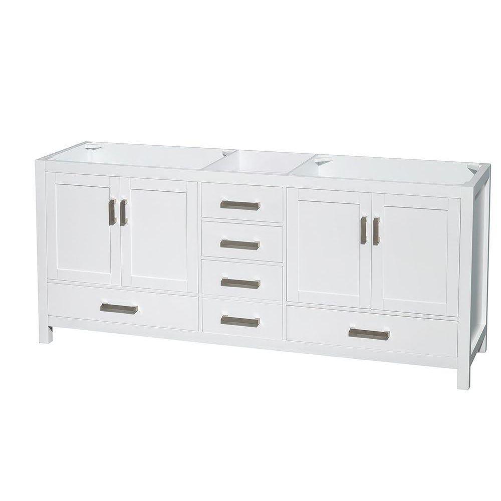 Sheffield 59 in. Double Vanity Cabinet Only in White - Super Arbor