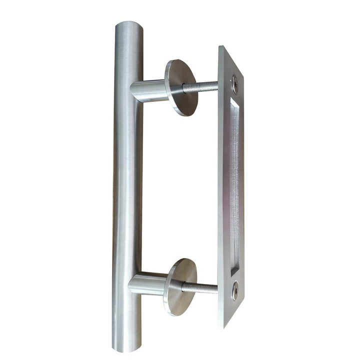12 in. x 1 in. Stainless Steel Sliding Barn Door Pull Handle - Super Arbor