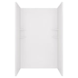 36 in. x 98 in. 2-Piece Glue-Up Alcove Side Shower and Bath Wall Set in Dove White - Super Arbor