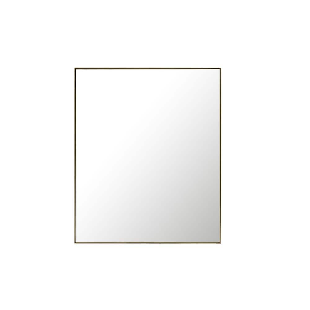 James Martin Vanities Rohe 48" x 40" Champagne Brass Rectangular Bathroom Vanity Mirror
