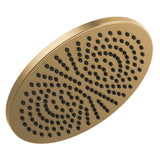 Delta 1-Spray 11.8 in. Single Wall Mount Fixed Rain Shower Head in Champagne Bronze