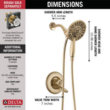 Delta Linden In2ition 2-in-1 1-Handle Shower Faucet Trim in Champagne Bronze (Valve Not Included)