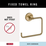 Delta Trinsic Champagne Bronze Wall-Mount Open Towel Ring, 5.68 x 6.40 in.