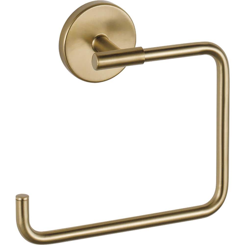 Delta Trinsic Champagne Bronze Wall-Mount Open Towel Ring, 5.68 x 6.40 in.