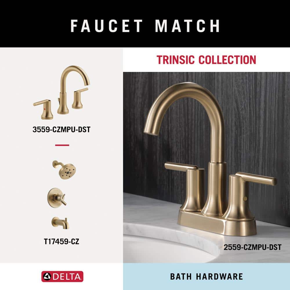 Delta Trinsic Champagne Bronze Wall-Mount Open Towel Ring, 5.68 x 6.40 in.