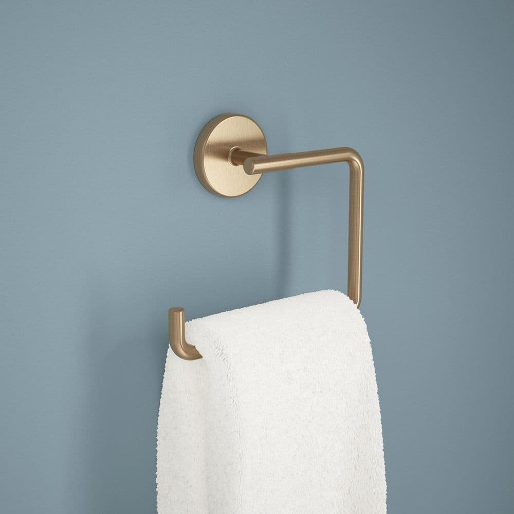 Delta Trinsic Champagne Bronze Wall-Mount Open Towel Ring, 5.68 x 6.40 in.