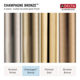 Delta Chamberlain Gold Widespread Double Handle Bathroom Faucet in Champagne Bronze