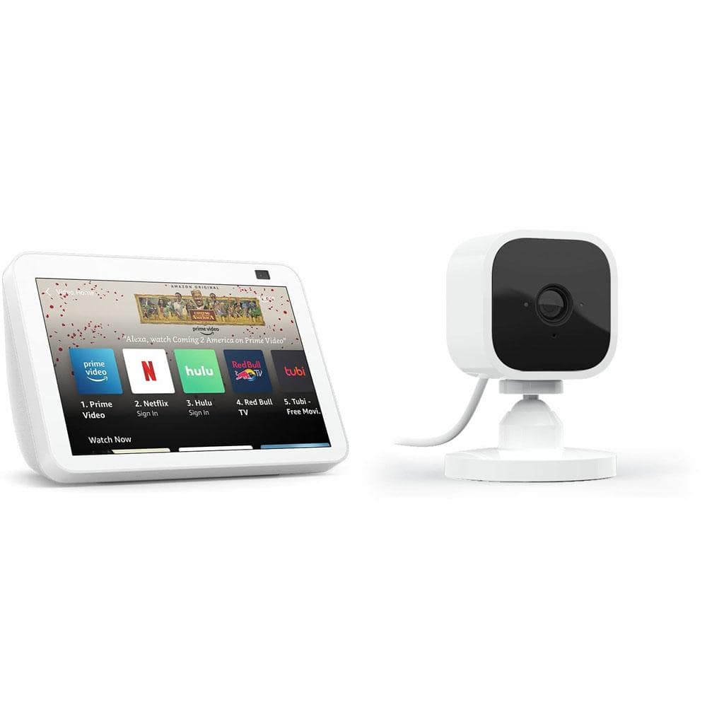 Amazon Echo Show 8 (2nd Gen) in White plus Blink Mini