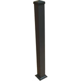 EZ Handrail 3 in. x 3 in. x 44 in. Bronze Aluminum Post with Welded Base