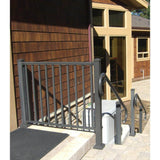 EZ Handrail 3 in. x 3 in. x 44 in. Bronze Aluminum Post with Welded Base