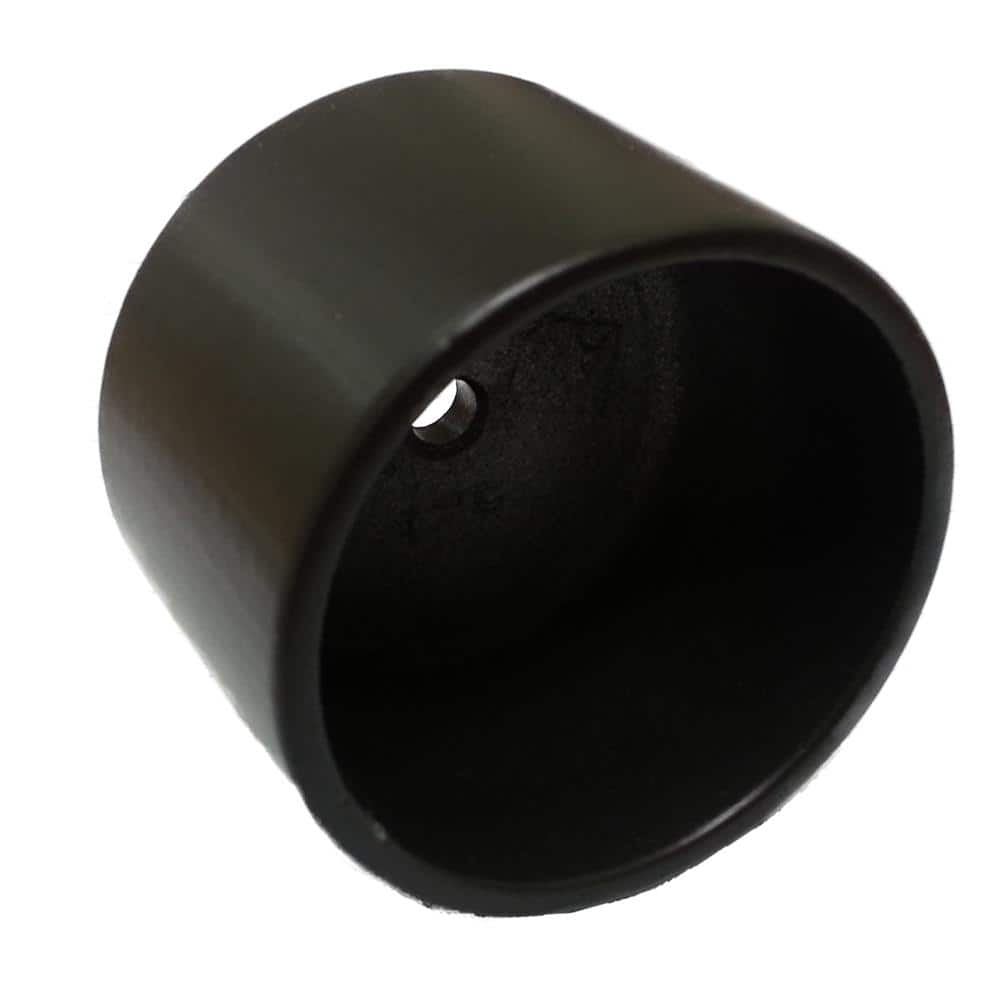 EZ Handrail 1.9 in. Aluminum Round ADA Handrail Exterior Fit Bronze End Bracket