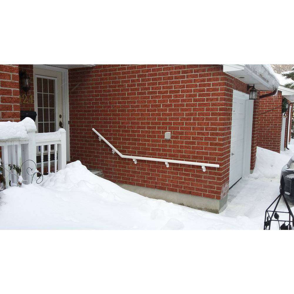 EZ Handrail 1.9 in. Aluminum Round ADA Handrail Bronze Adjustable Angle