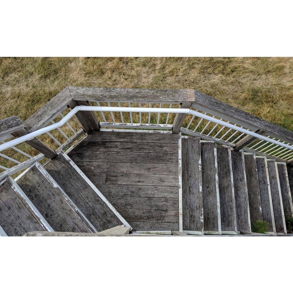 EZ Handrail 1.9 in. Aluminum Round ADA Handrail Bronze Adjustable Angle