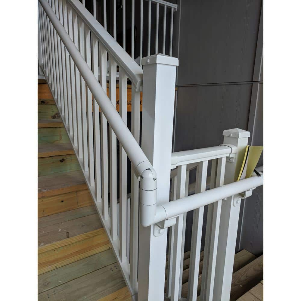 EZ Handrail 1.9 in. Aluminum Round ADA Handrail Bronze Adjustable Angle