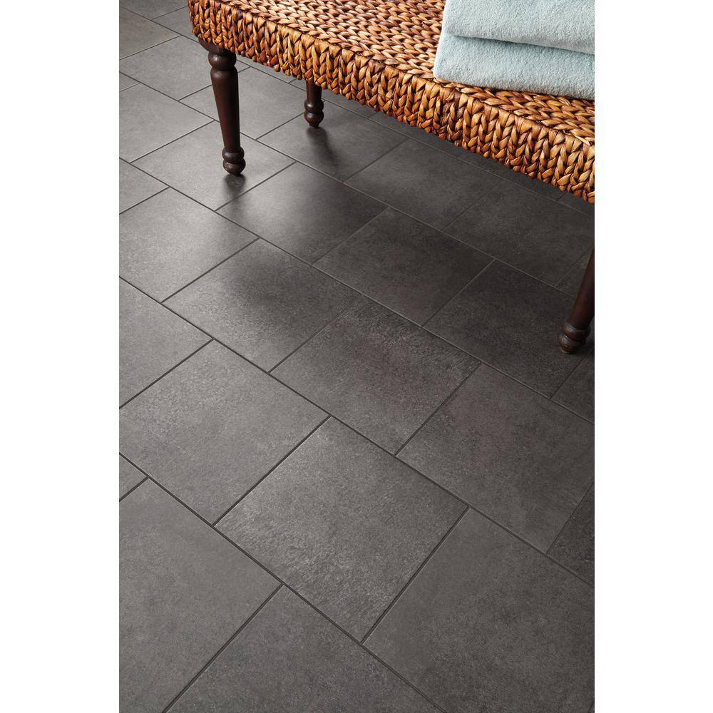 Marazzi Eclectic Vintage Charcoal Concrete 12 in. x 12 in. Porcelain Floor and Wall Tile (14.55 sq. ft. / case)