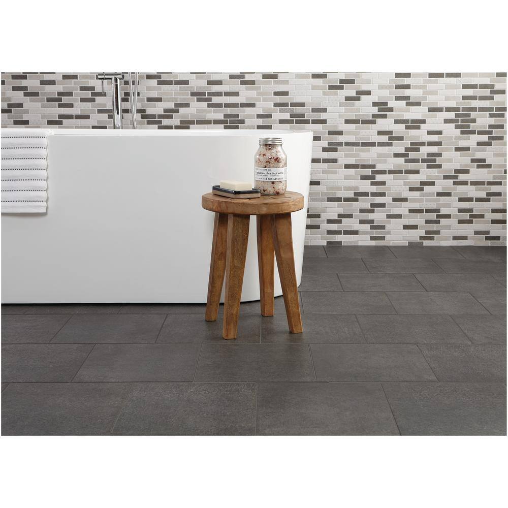 Marazzi Eclectic Vintage Charcoal Concrete 12 in. x 12 in. Porcelain Floor and Wall Tile (14.55 sq. ft. / case)