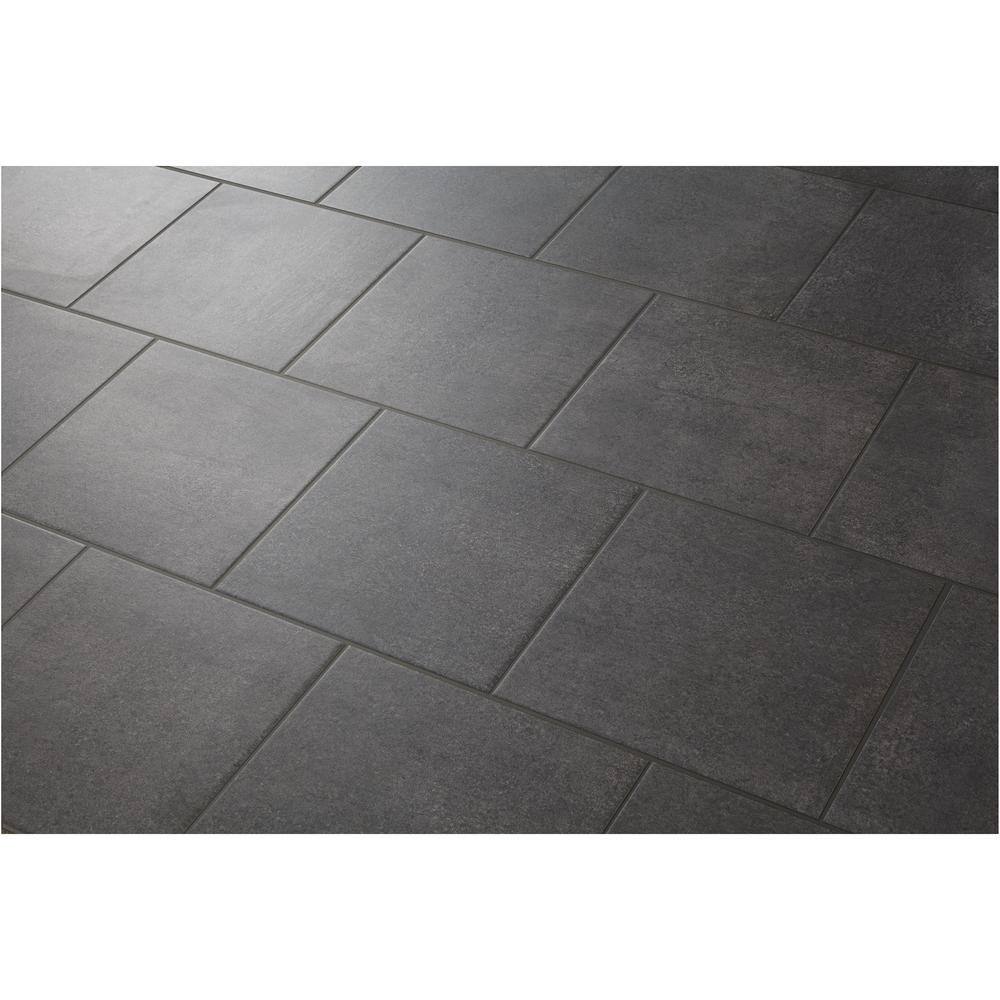 Marazzi Eclectic Vintage Charcoal Concrete 12 in. x 12 in. Porcelain Floor and Wall Tile (14.55 sq. ft. / case)