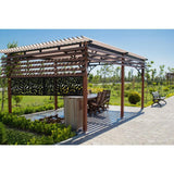 DESIGN VU Tropics 4 ft. x 2 ft. Charcoal Recycled Polymer Decorative Screen Panel, Wall Decor and Privacy Panel