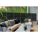 DESIGN VU Tropics 4 ft. x 2 ft. Charcoal Recycled Polymer Decorative Screen Panel, Wall Decor and Privacy Panel