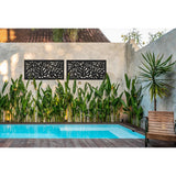DESIGN VU Tropics 4 ft. x 2 ft. Charcoal Recycled Polymer Decorative Screen Panel, Wall Decor and Privacy Panel