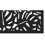 DESIGN VU Tropics 4 ft. x 2 ft. Charcoal Recycled Polymer Decorative Screen Panel, Wall Decor and Privacy Panel