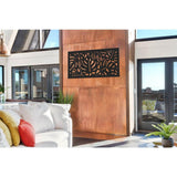 DESIGN VU Tropics 4 ft. x 2 ft. Charcoal Recycled Polymer Decorative Screen Panel, Wall Decor and Privacy Panel
