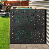 DESIGN VU Tropics 4 ft. x 2 ft. Charcoal Recycled Polymer Decorative Screen Panel, Wall Decor and Privacy Panel