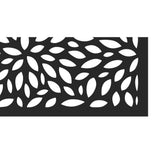 DESIGN VU Floral 4 ft. x 2 ft. Charcoal Recycled Polymer Decorative Screen Panel, Wall Decor and Privacy Panel