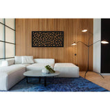 DESIGN VU Floral 4 ft. x 2 ft. Charcoal Recycled Polymer Decorative Screen Panel, Wall Decor and Privacy Panel