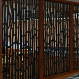 DESIGN VU Bali 6 ft. x 3 ft. Charcoal Recycled Polymer Decorative Screen Panel, Wall Decor and Privacy Panel