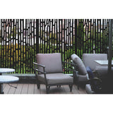DESIGN VU Bali 6 ft. x 3 ft. Charcoal Recycled Polymer Decorative Screen Panel, Wall Decor and Privacy Panel