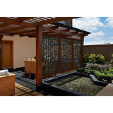 DESIGN VU Bali 6 ft. x 3 ft. Charcoal Recycled Polymer Decorative Screen Panel, Wall Decor and Privacy Panel