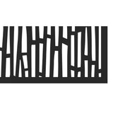 DESIGN VU Bali 6 ft. x 3 ft. Charcoal Recycled Polymer Decorative Screen Panel, Wall Decor and Privacy Panel