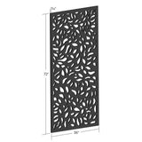 DESIGN VU Evergreen 6 ft. x 3 ft. Charcoal Recycled Polymer Decorative Screen Panel, Wall Decor and Privacy Panel