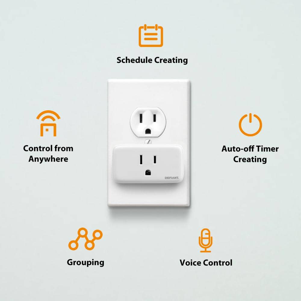 Google Nest Hub 2nd Gen Smart Home Speaker and 7" Display in Charcoal with Defiant Smart HubSpace Plug with 1 Outlet (2-Pack)