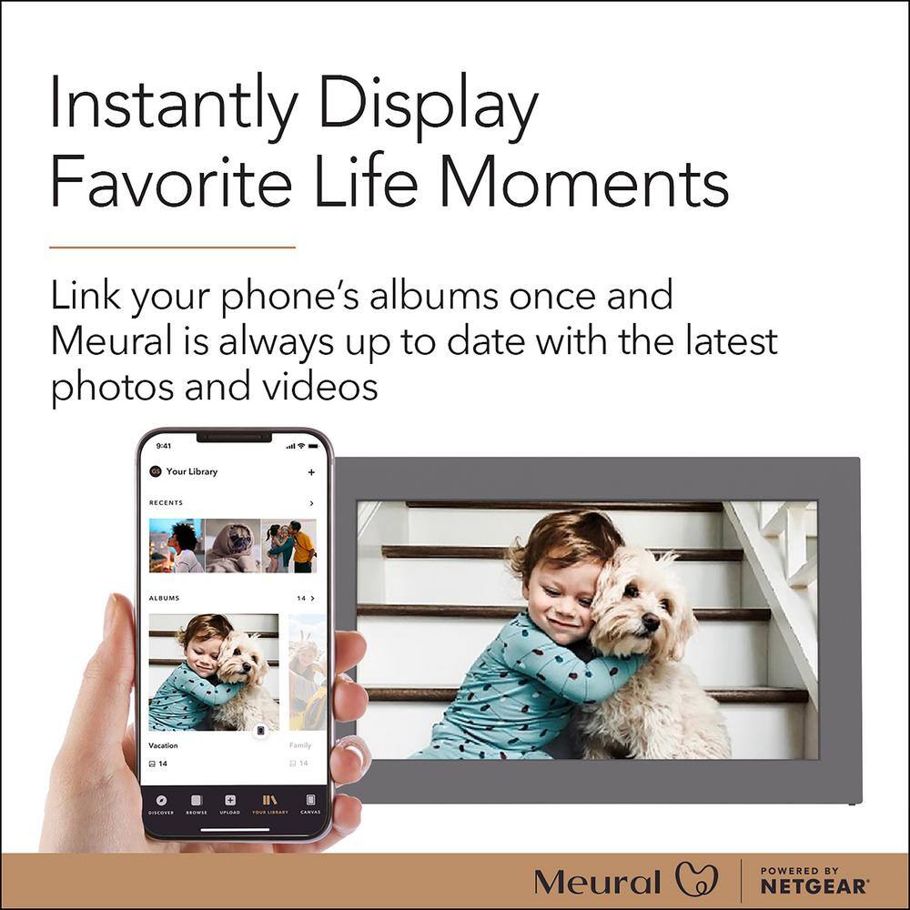 Netgear Meural 15.6" Smart WiFi Photo Frame for Photography, Art & NFT - Charcoal Gray