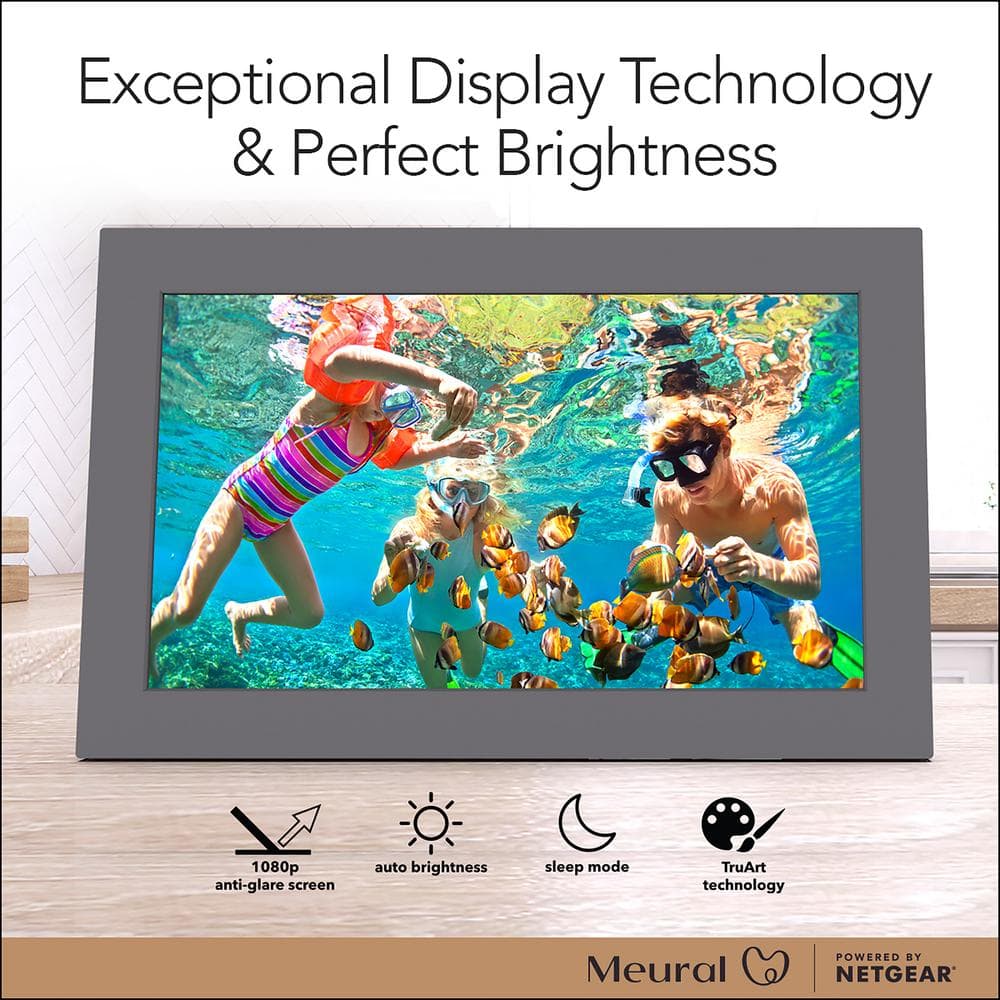 Netgear Meural 15.6" Smart WiFi Photo Frame for Photography, Art & NFT - Charcoal Gray