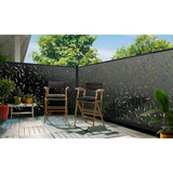 Modinex 6 ft. x 3 ft. Charcoal Gray Composite Decorative Fence Panel Featured in Acacia Design