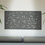 Modinex 6 ft. x 3 ft. Charcoal Gray Composite Decorative Fence Panel Featured in Acacia Design