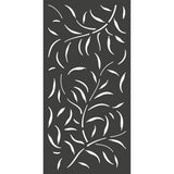 Modinex 6 ft. x 3 ft. Charcoal Gray Composite Decorative Fence Panel Featured in Acacia Design
