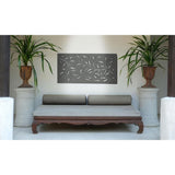 Modinex 6 ft. x 3 ft. Charcoal Gray Composite Decorative Fence Panel Featured in Acacia Design